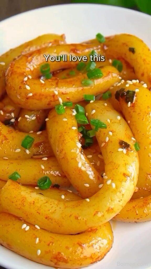 spicy potato noodles recipe
