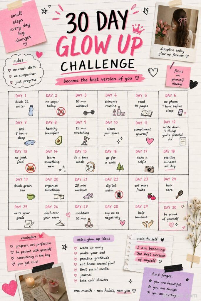 30 days glow up challenge