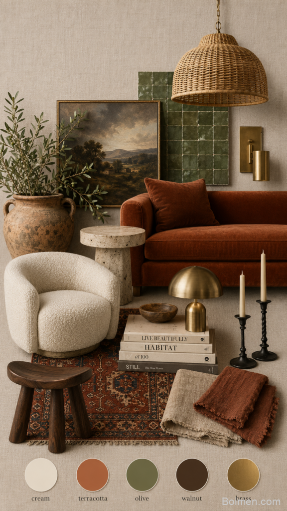warm earthy living room