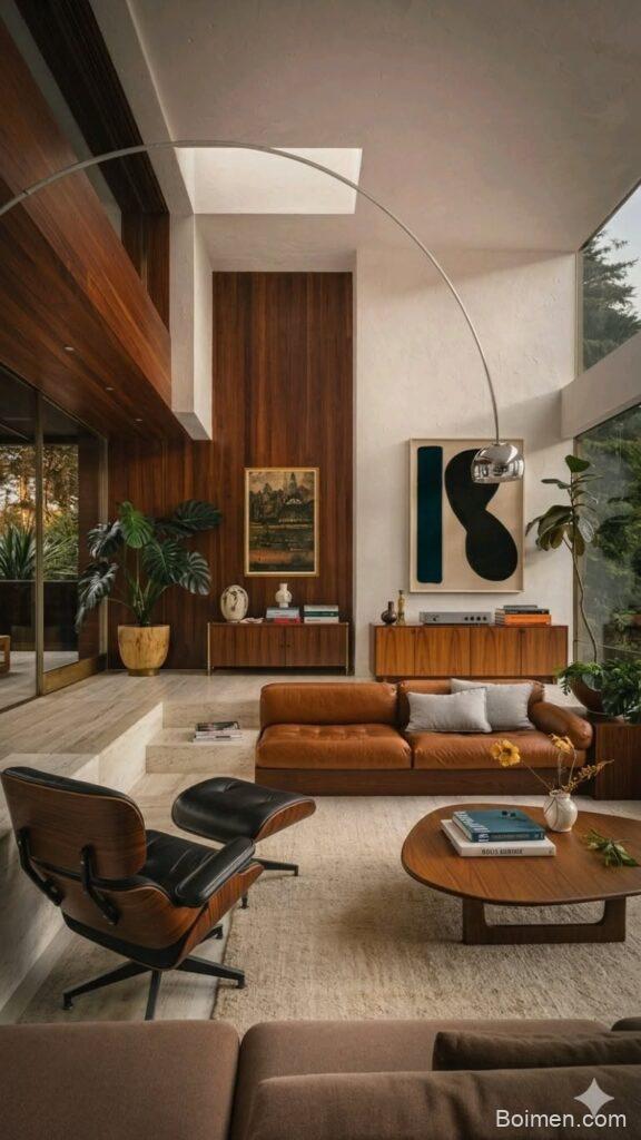 mid-century modern living room