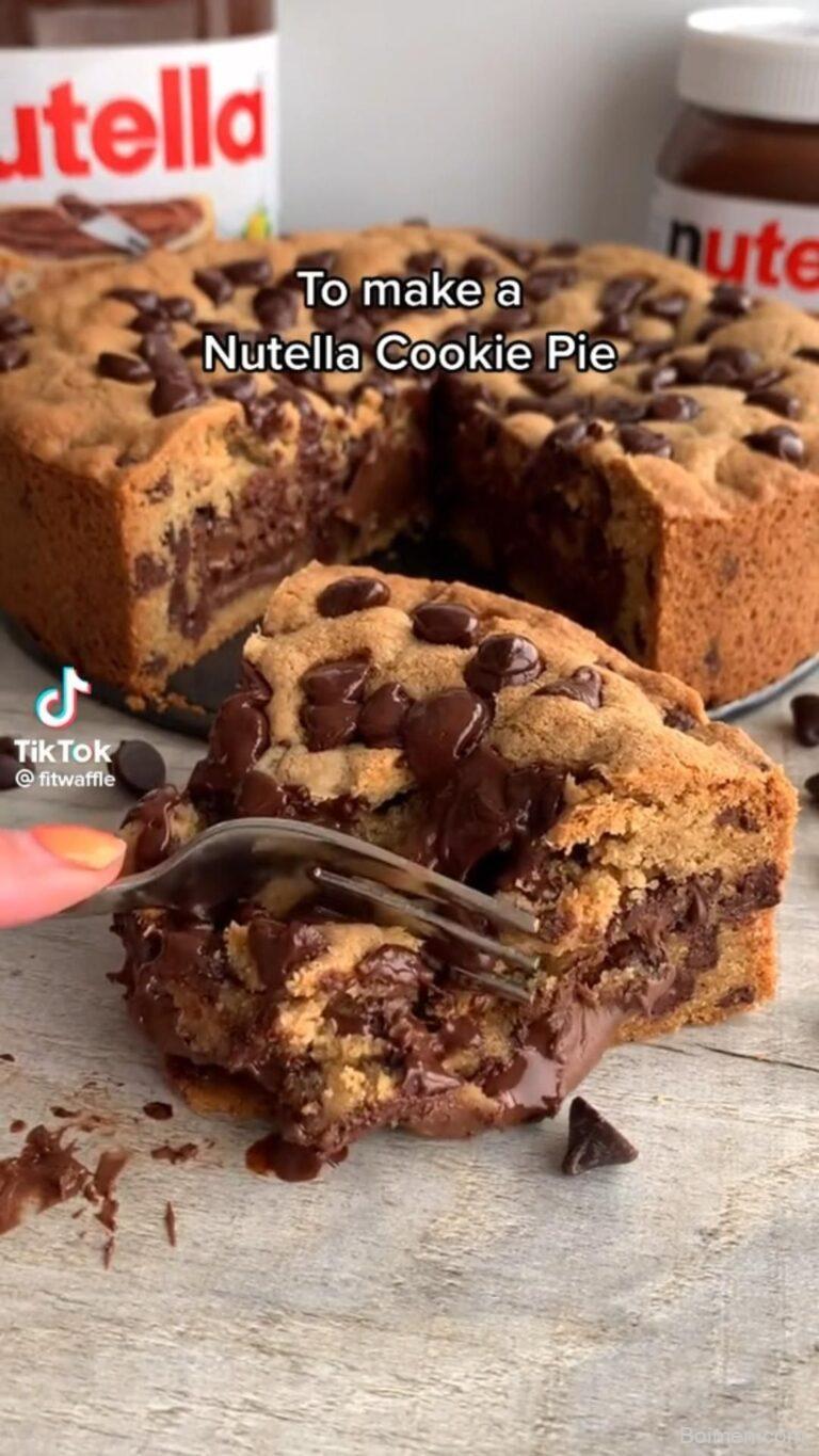 nutella cookie pie recipe