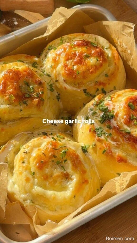 cheesy garlic rolls recipe