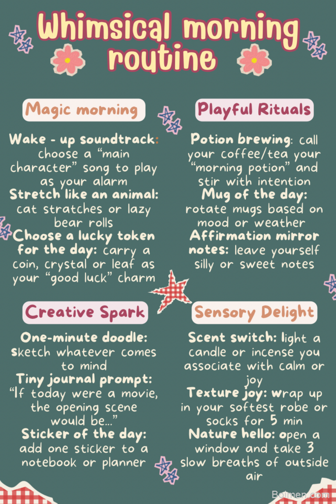 whimsical morning routine