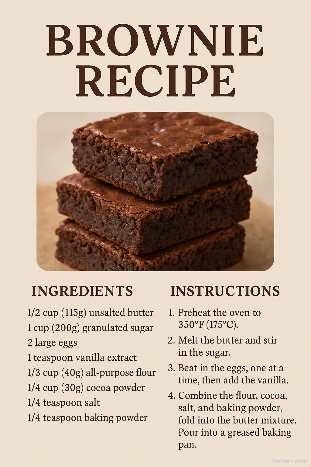 Easy Fudgy Brownie Recipe | Quick Homemade Chocolate Brownies