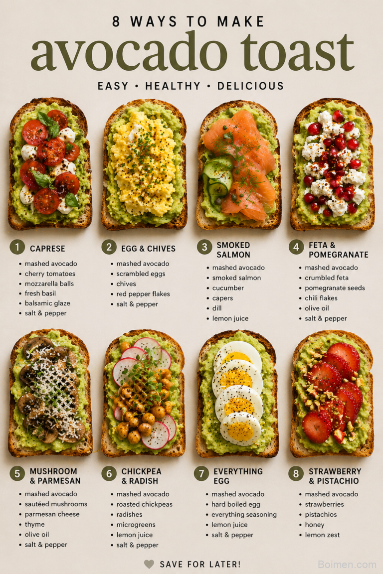 easy avocado toast ideas