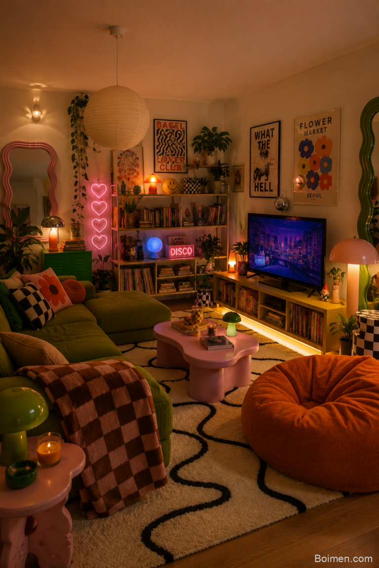 eclectic living room