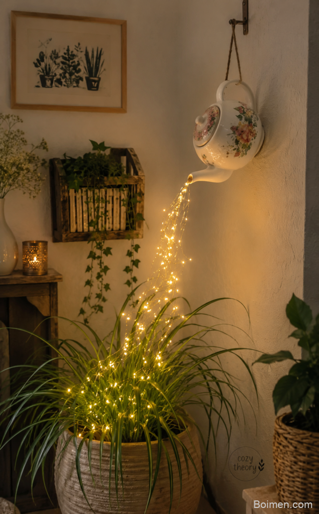 watering can fairy lights