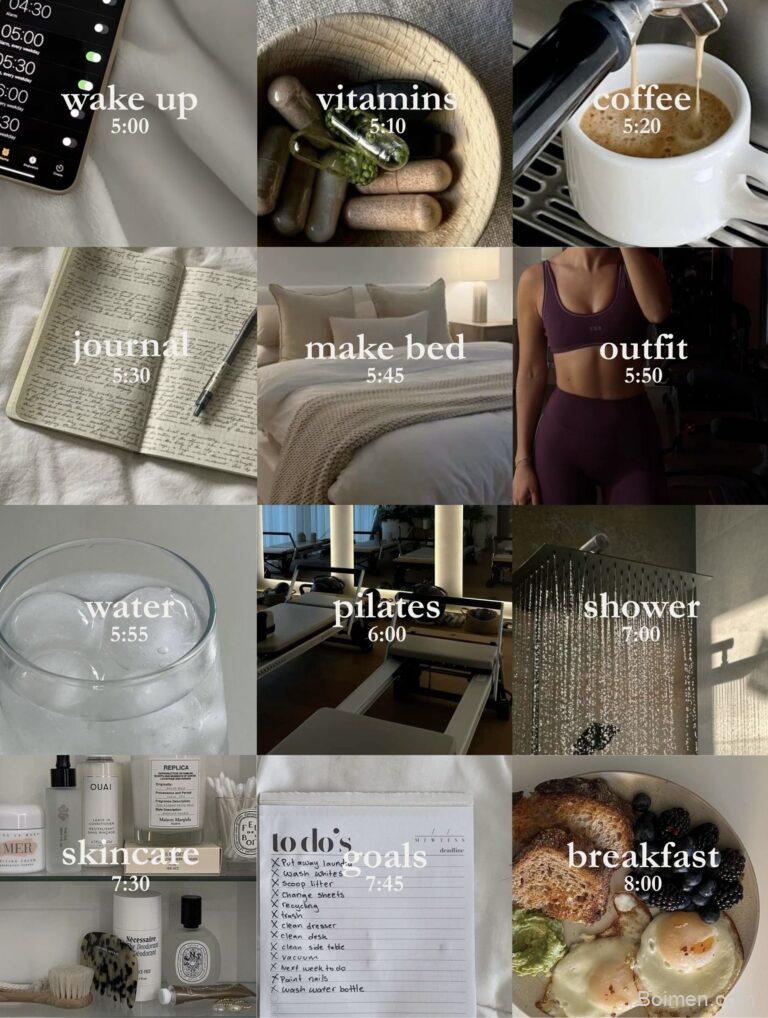 morning routine aesthetic