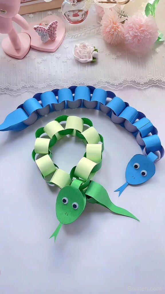 paper chain snake toy
