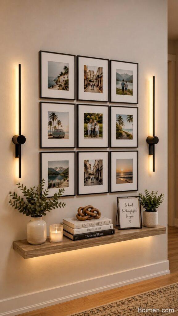 corner wall gallery ideas