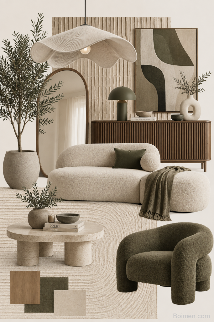 organic modern living room