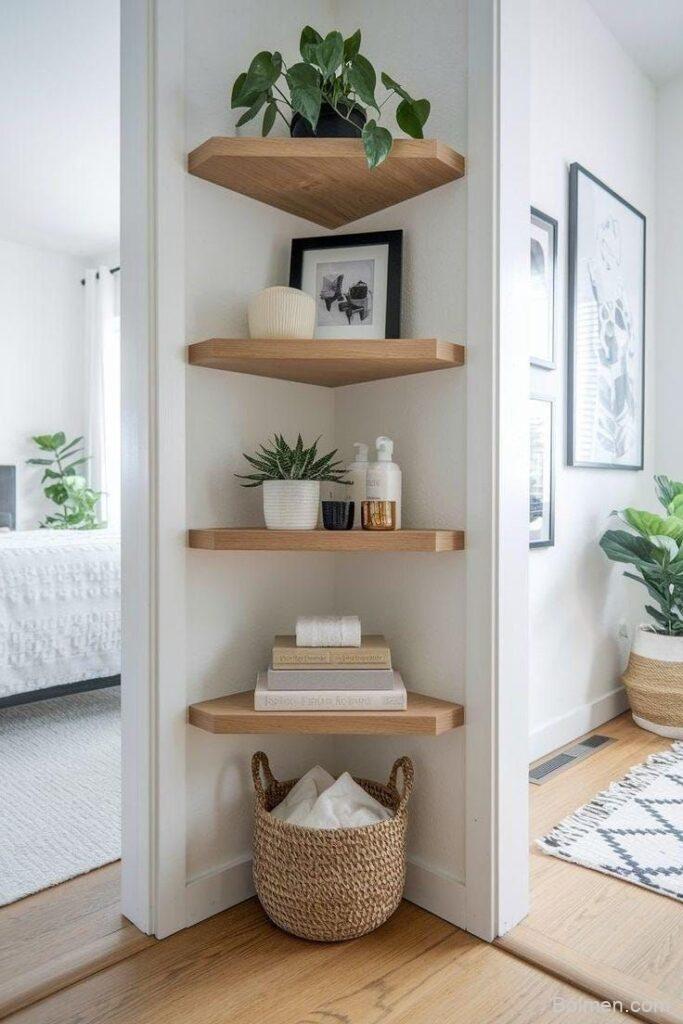 floating corner shelves