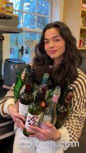 upcycle empty wine bottles