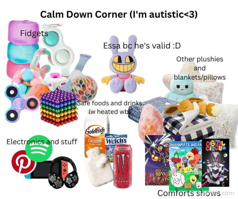 calm down corner supplies