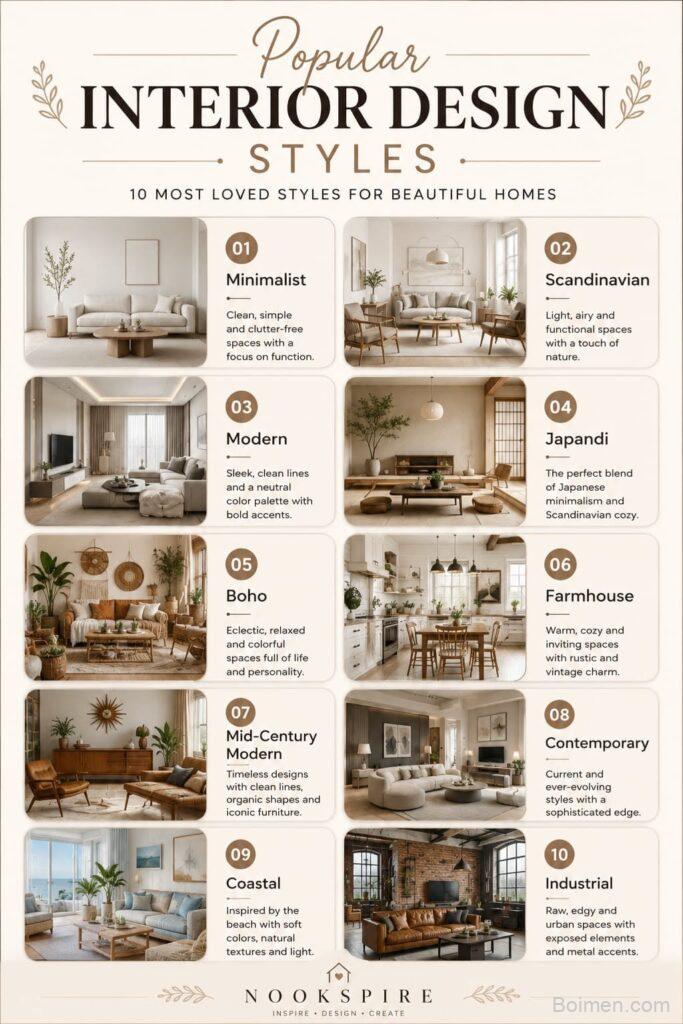 popular interior design styles