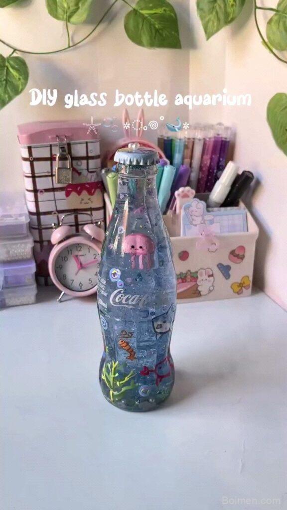 diy glass bottle aquarium