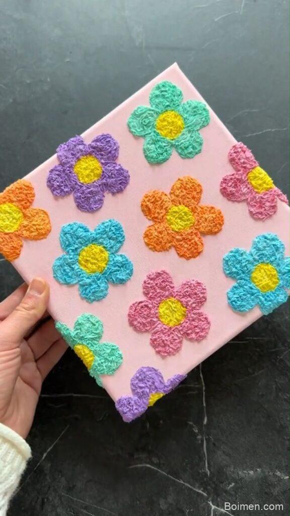 tissue paper textured art