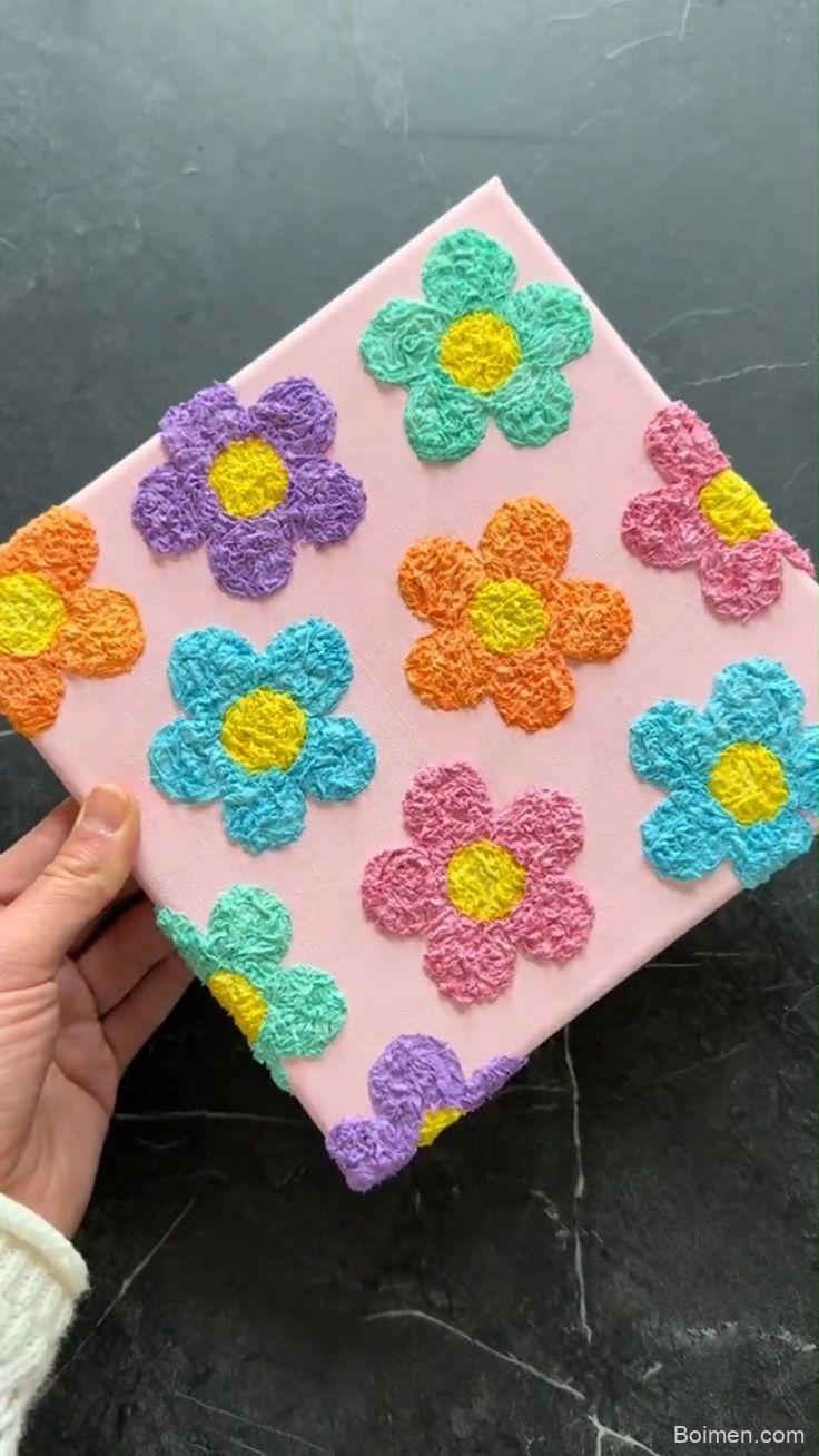 tissue paper textured art