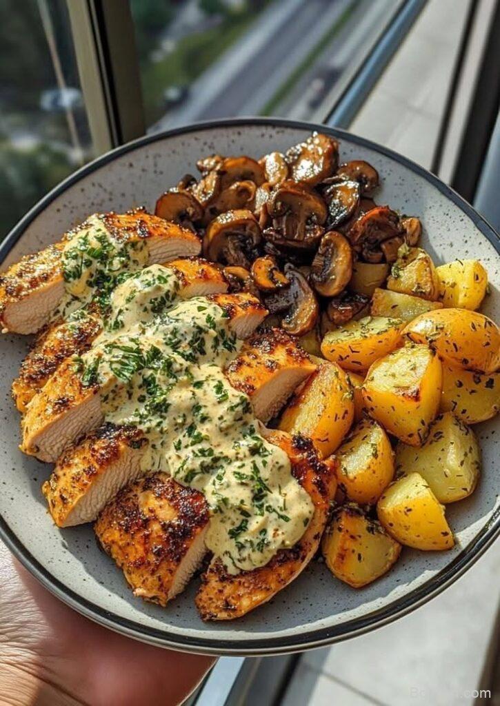 creamy garlic herb chicken recipe