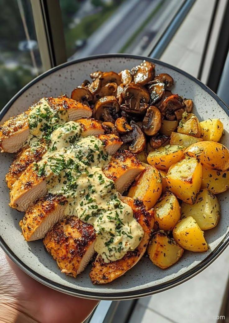 creamy garlic herb chicken recipe