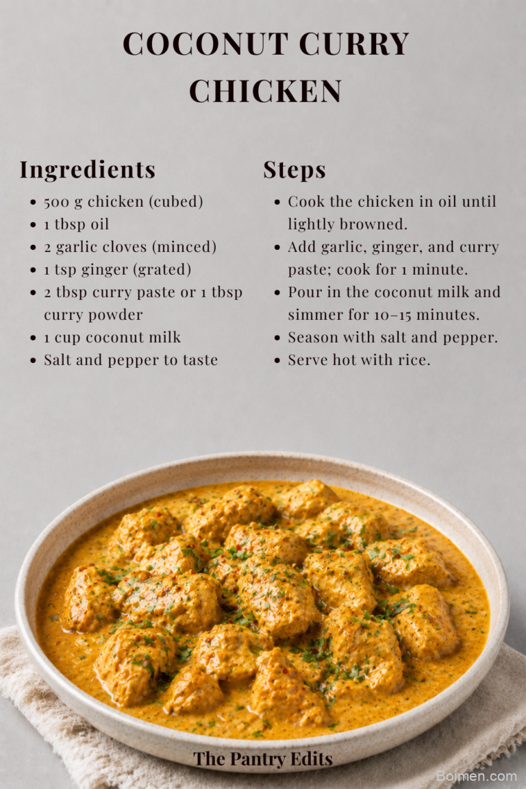 easy coconut curry chicken recipe