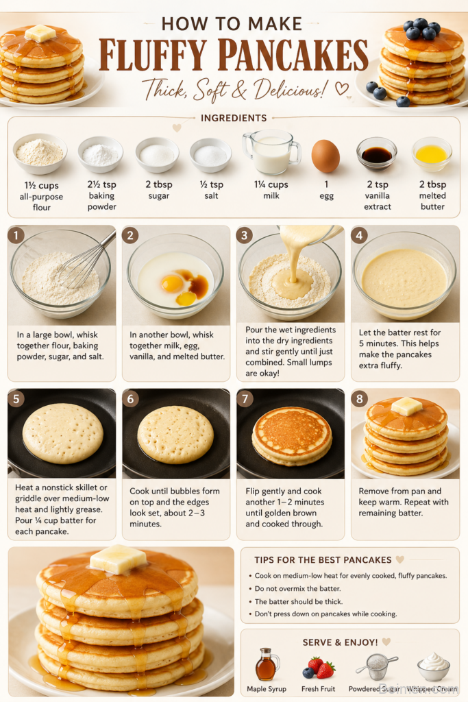 how to make fluffy pancakes