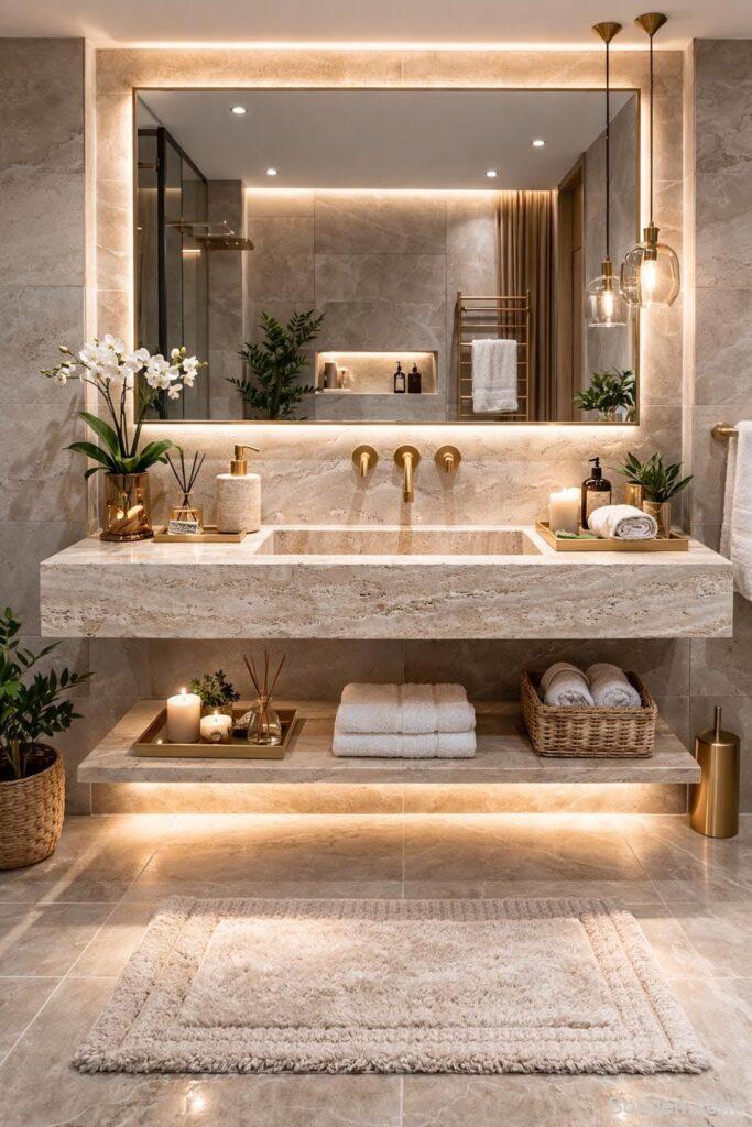 handmade travertine sink