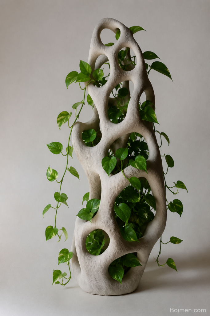 devil's ivy organic sculpture