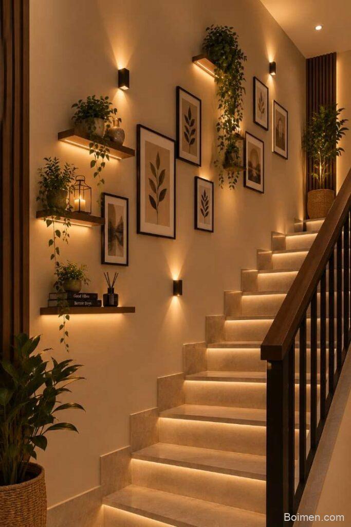 modern staircase lighting