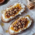 whipped cream and walnut toasts