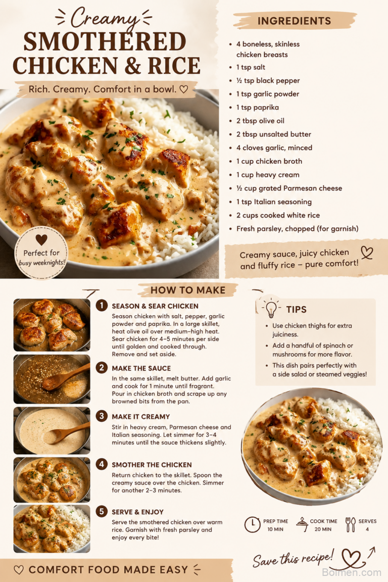 creamy smothered chicken and rice