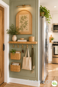 bamboo entryway storage