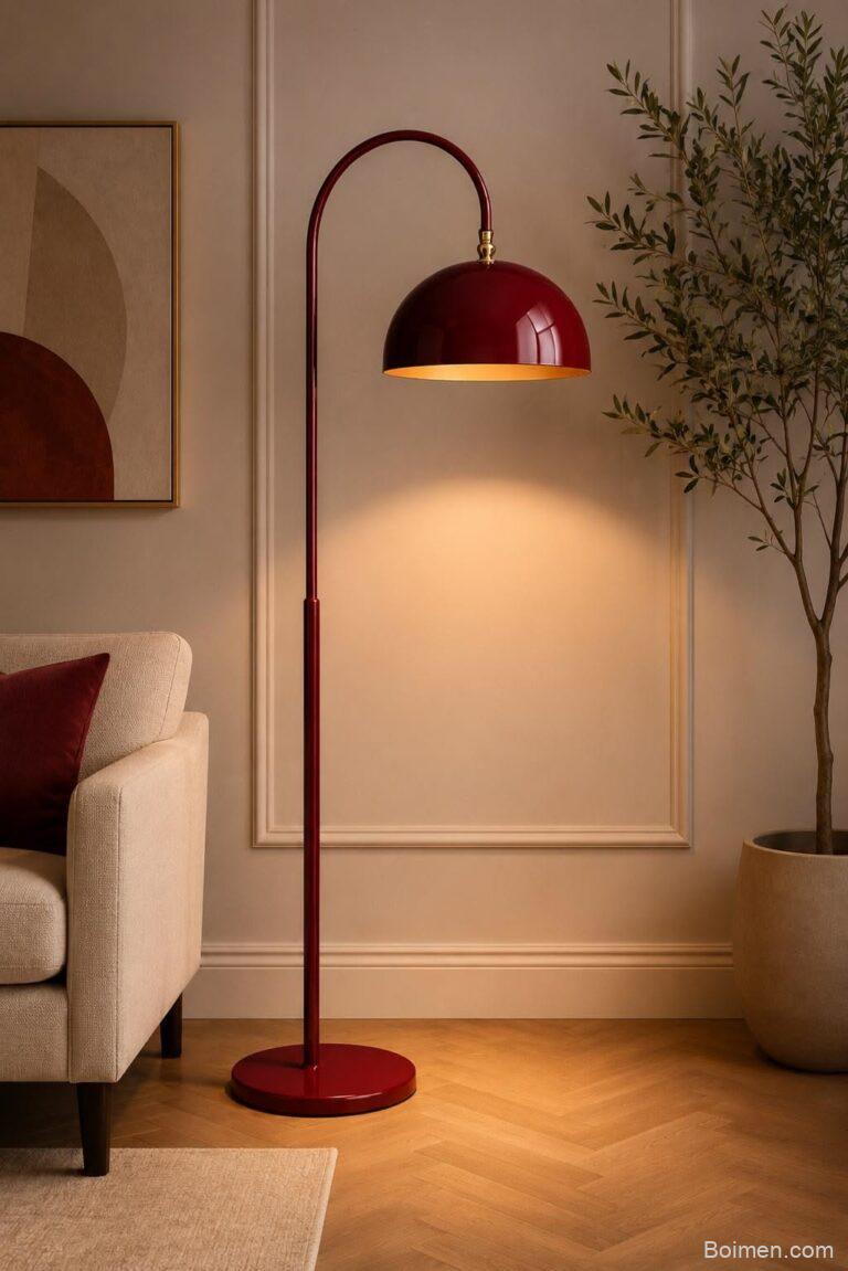 red floor lamp