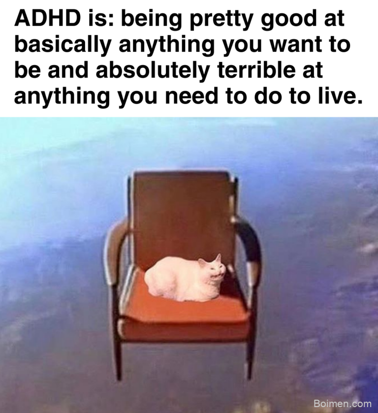 PIN DESCRIPTION: "Follow for more @adhdcatmemes . . . #cat #adhd #catmemes