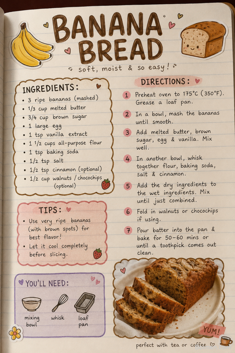 easy banana bread recipe
