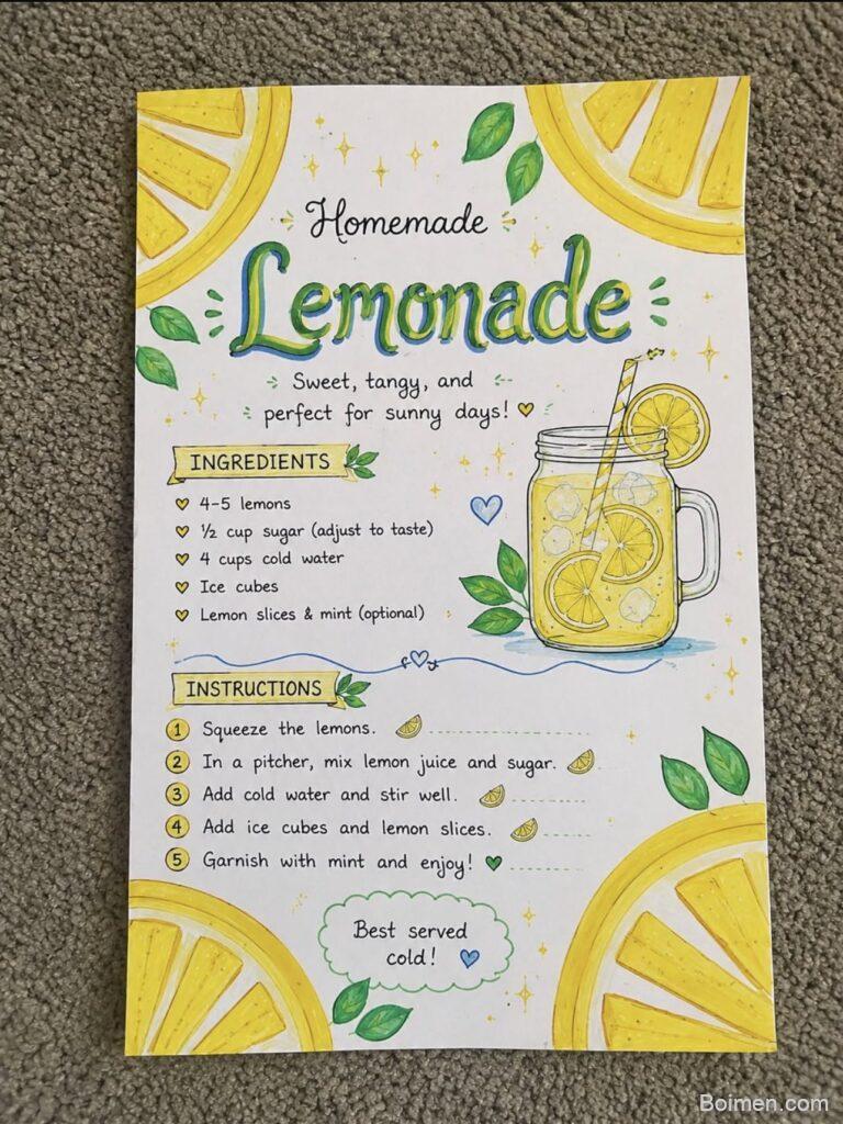 homemade lemonade recipe